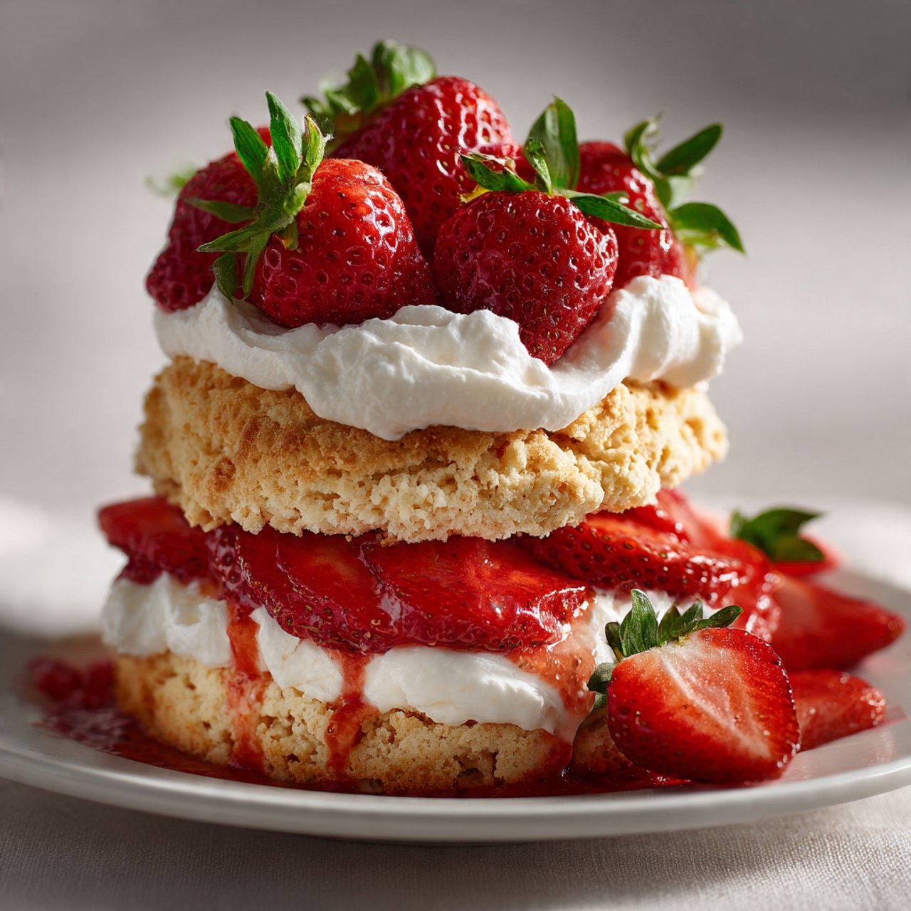 gluten free strawberry shortcake with fresh whipped cream