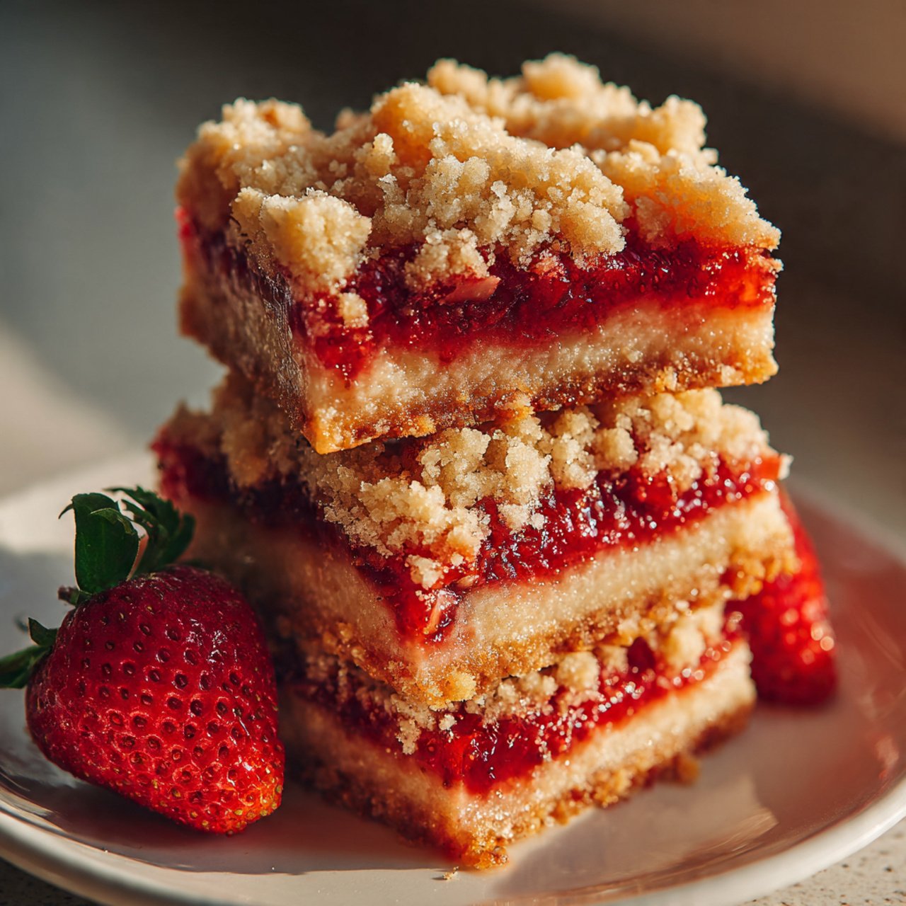 easy strawberry pie bars recipe